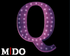 M! Q Pink Letter Neon