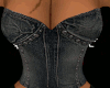 denim corset  ♥ black