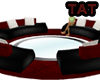 (Tat)Round Couch blk/red