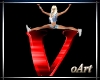 Letter V red With Pose