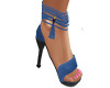 Blue Suade Strappy Shoes