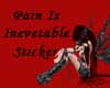 pain is inevetable stkr.
