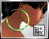 twister green earrings