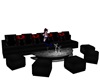 Black n Red sofa set