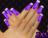 (J) Purple Long Nails