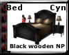 Black Wooden N.P. Bed