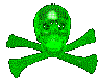 Toxic skull green anim