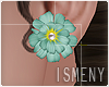 [Is] Flower Aqua Earring