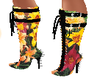Floral boots