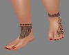 !R! Tattoo Feet Red