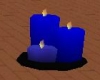 Blue pillar candles