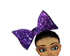 purple glitter bow