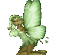 Green Glitter Fairy left