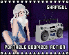 Portable Boombox Action