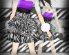 Zebra Party Dress~Purple