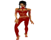 AKD Red lace pants set