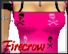Pink Skull Top w/straps