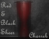!Black Red Sheer Drape