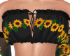 Black Sunflower Top