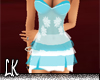 [LK] white and teal dres