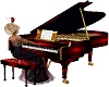 Baby Grand Piano Red