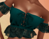 Teal Corset Lace Top