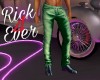 R4E GREEN JEEANS+CHAIN