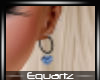 EQ Blue Heart Earings