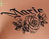 Marie Tattoo Rose Chest