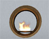 Granite circle fireplace