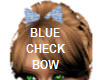 BLUE CHECK BOW