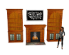 Bookcase w/fireplace