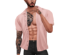 open shirt + tatto