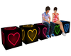 [S] Heart Box Chairs