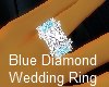 HL Blue/Diamond Wed Ring