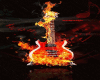 Rocker Flaming Guitar