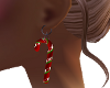 SW candy cane earrings