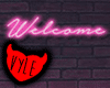 Neon Pink Welcome Sign