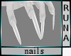°R° Long White Nails
