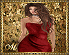 FORMAL SATIN  GOWN RED