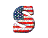 (1) American Flag "S"