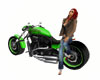 Lime green motorcycle