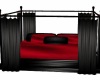 blk/red poseless bed