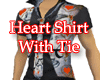 Heart Shirt With Tie