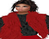 Furry Vest Layerable Red