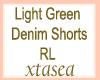 Lt Green Denim Shorts RL