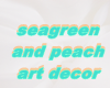 Art heart decor peachG