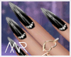 달 | Black Nails+Rings