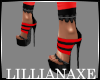 [la] Red stripes heels