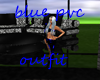 blue pvc outfit